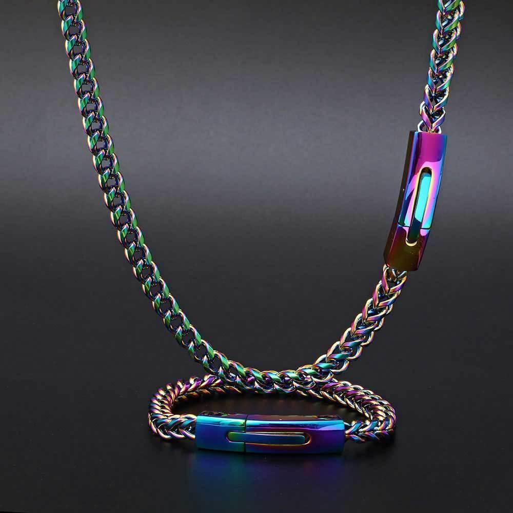 6mm Reversible Link Hip Hop Necklace Rapper Iced Out Chain Style for Men | Caratix Jewelry - CaratixJewelry